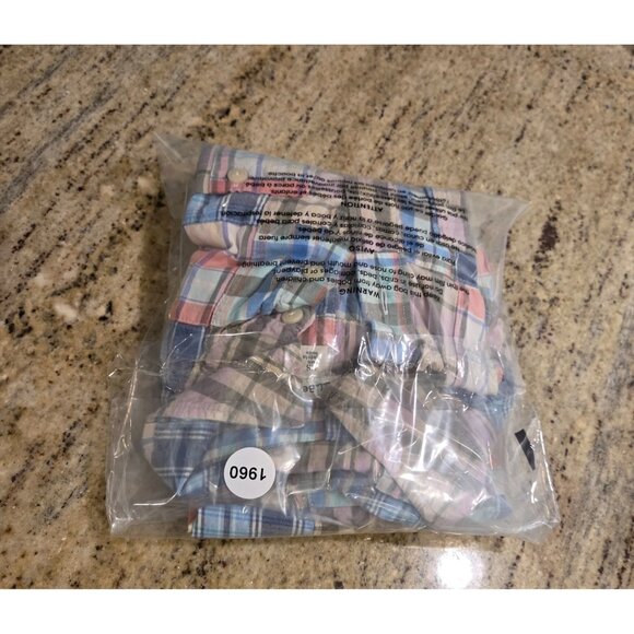 LL Bean Top Womens XS Madras Plaid Roll Tab Patchwork Button Shirt 501589 - Picture 13 of 13